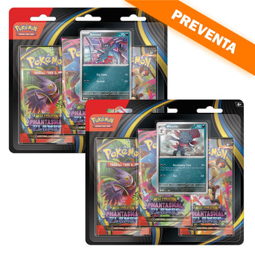 Pokémon TCG: Mega Evolution: Phantasmal Flames 3 Booster Blister (PAR) PREVENTA