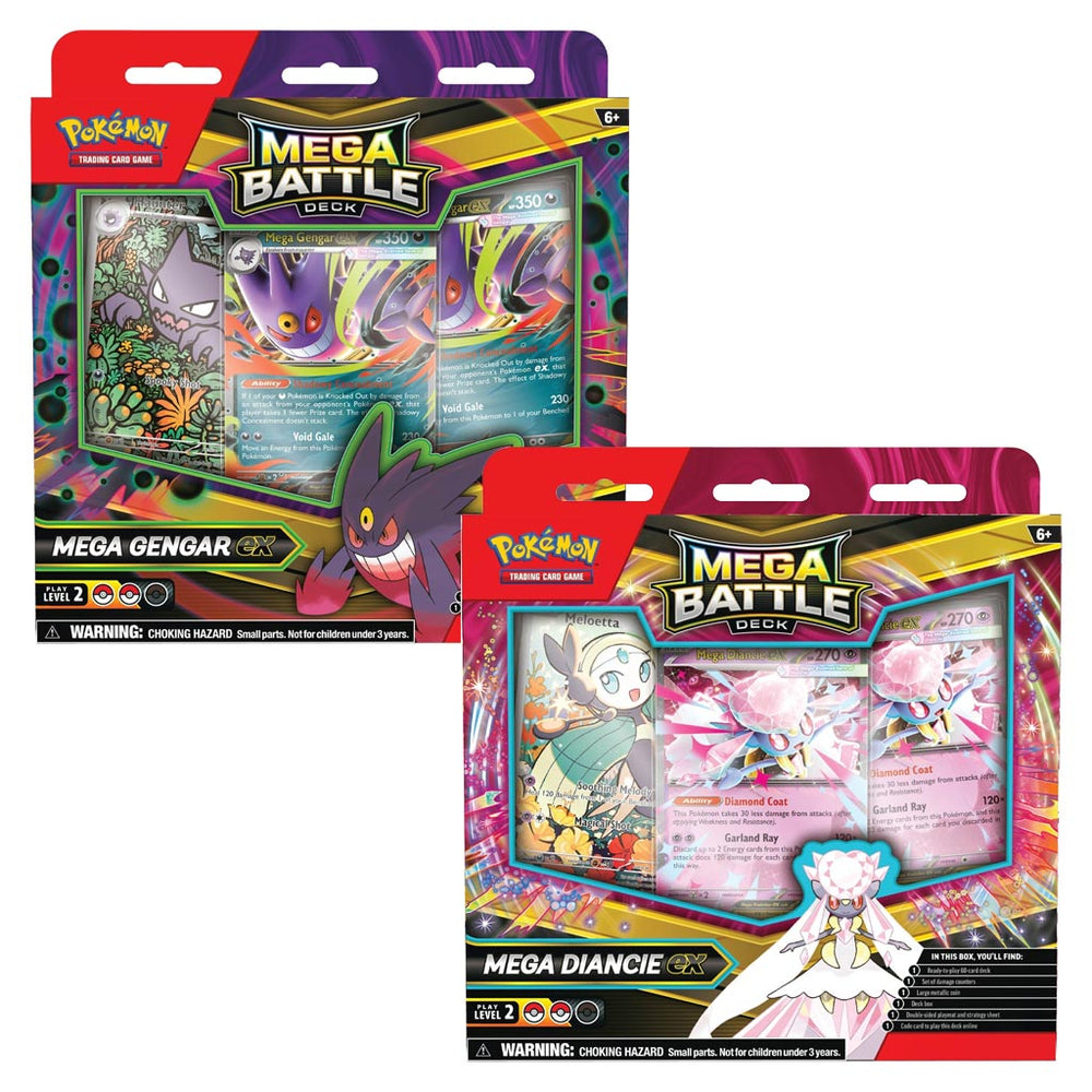 Pokemon TCG: Mega Battle Deck Mega Gengar ex & Pokémon TCG: Mega Battle Deck Mega Diancie ex (PAR)