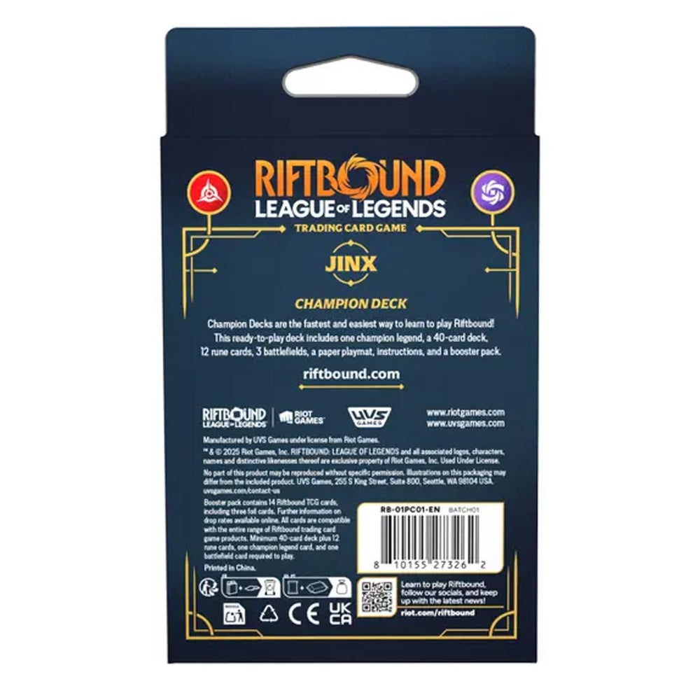 Riftbound: League of Legends TCG Origins Champion Deck: Jinx