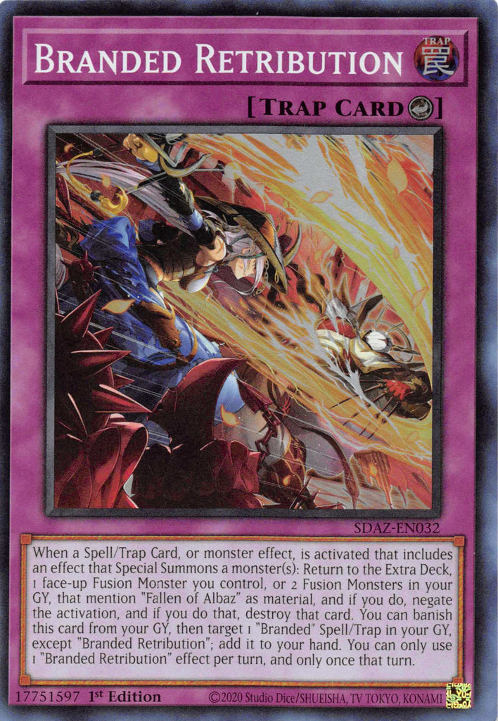 branded yugioh cards Branded Retribution [SDAZ-EN032] Super Rare