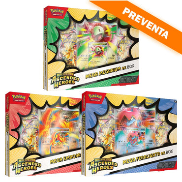 Pokémon TCG: Mega Evolution: Ascended Heroes ex Box (Set de 3) PREVENTA