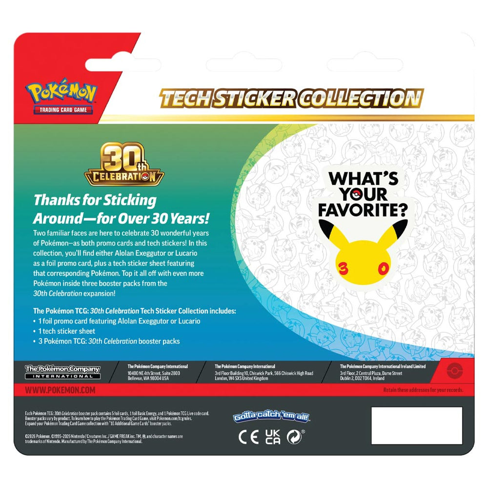 Pokémon TCG: 30th Celebration Tech Sticker Collection (Alolan Exeggutor)