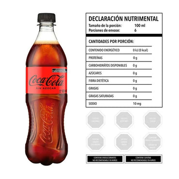 Coca Cola: Refresco Coca Cola Zero 600 ml