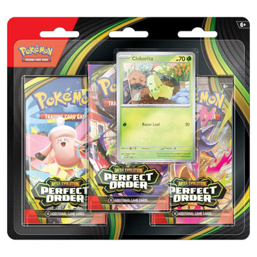 Pokémon TCG: Mega Evolution: Perfect Order 3 Booster Blister (Chikorita)