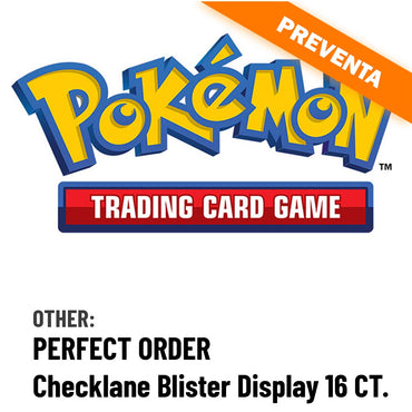 Pokémon TCG: Mega Evolution: Perfect Order Checklane Blister Display 16ct. PREVENTA
