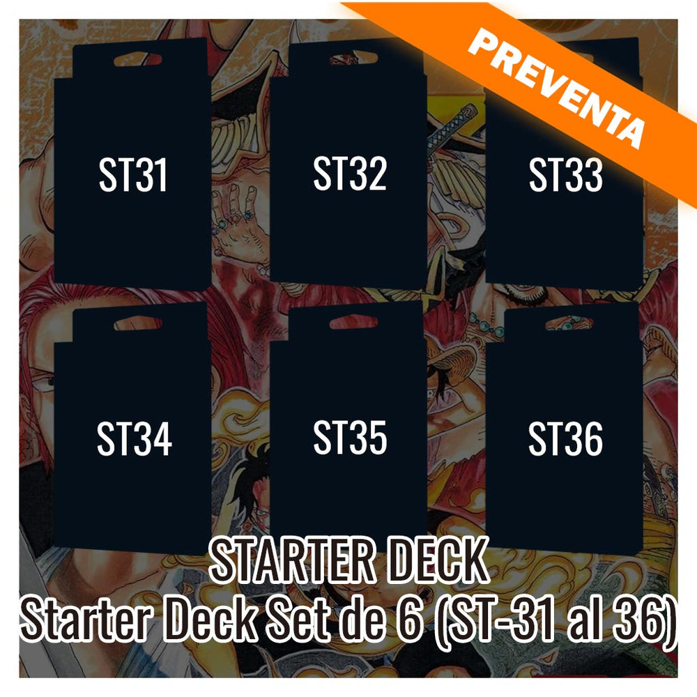 One Piece Card Game: Starter Decks ST31 al ST36 (Set de 6) PREVENTA