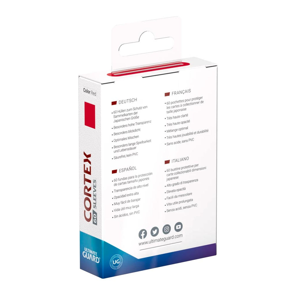 Ultimate Guard: Cortex Sleeves Red (Japanese Size) (60ct.)