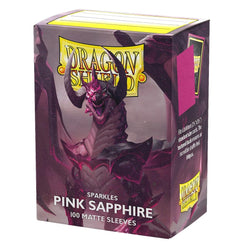 Dragon Shield: Pink Sapphire Matte Sparkles Sleeves (Standard Size)