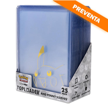 Ultra PRO: Toploader and Penny Sleeves (Pikachu) 25 Pack PREVENTA