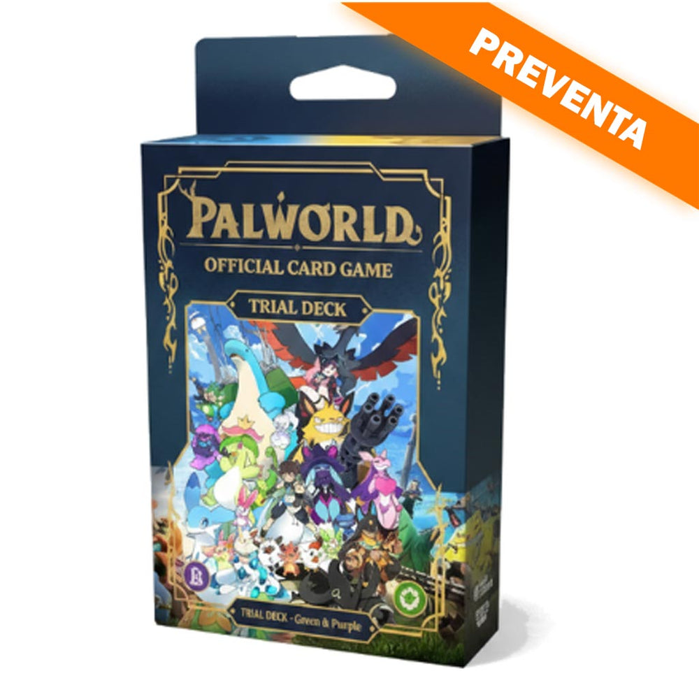 Palworld Official Card Game: Trial Deck Dawn of Palpagos Green & Purple PREVENTA