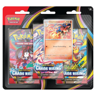 Pokémon TCG: Mega Evolution: Chaos Rising 3 Pack Blister (Charmeleon)