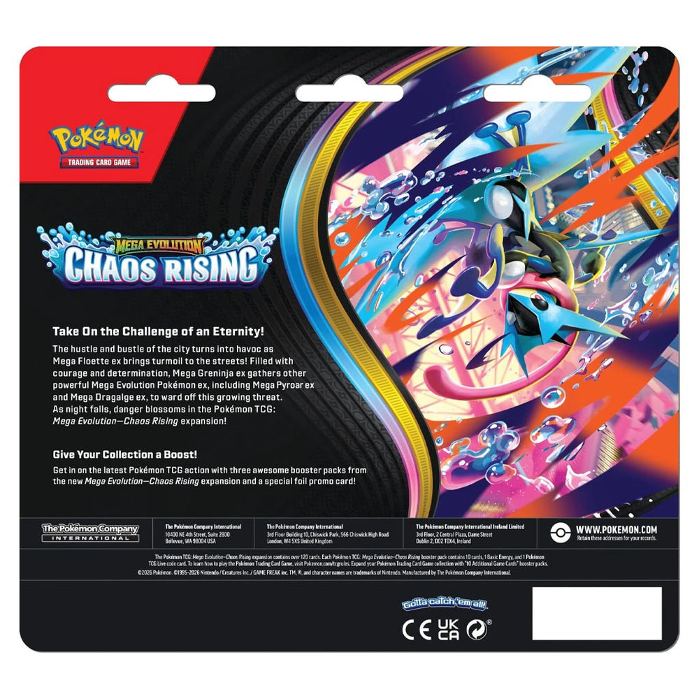 Pokémon TCG: Mega Evolution: Chaos Rising 3 Pack Blister (Charmeleon)