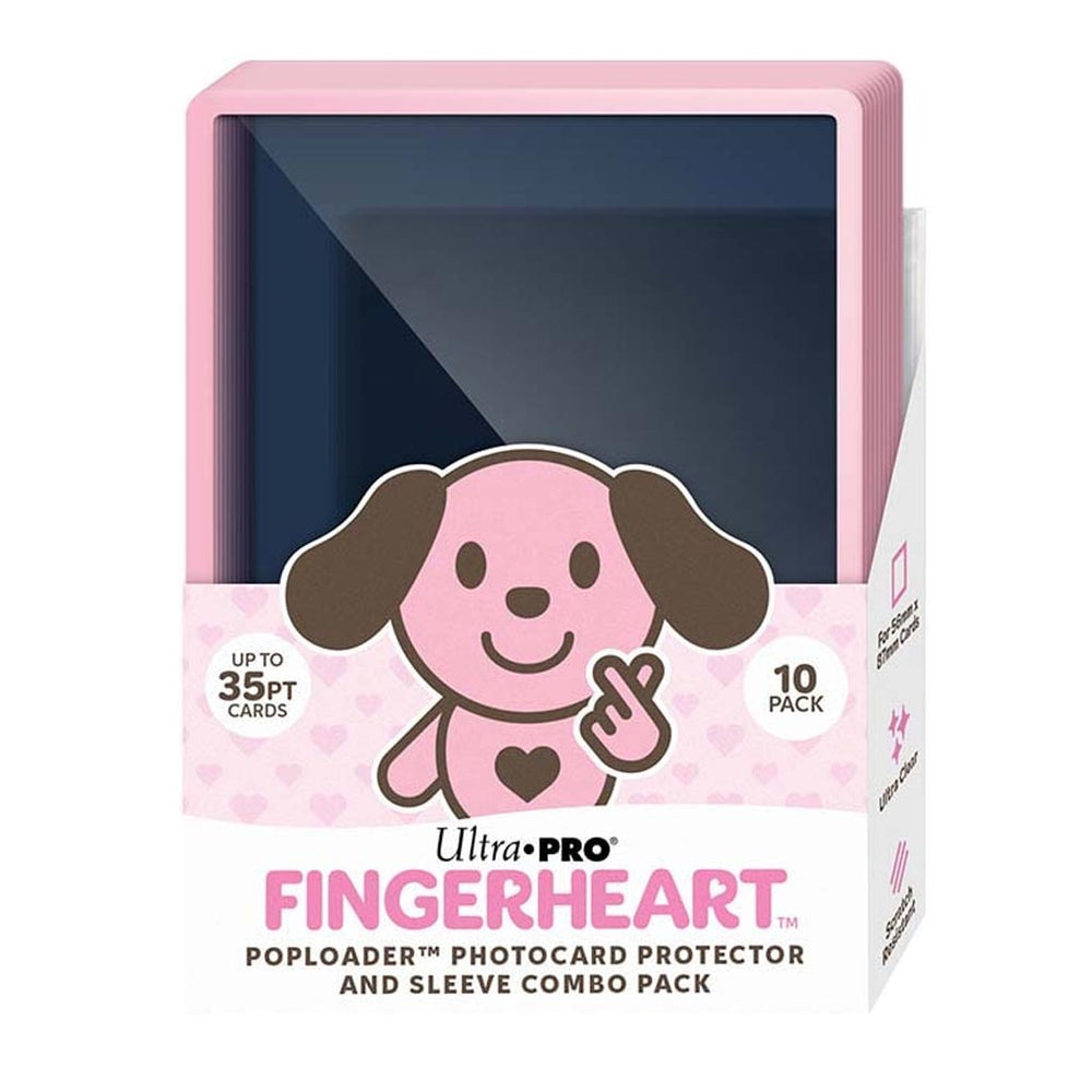 Ultra PRO: Fingerheart Blush Poploader Photocard Protector and Sleeve Combo Pack