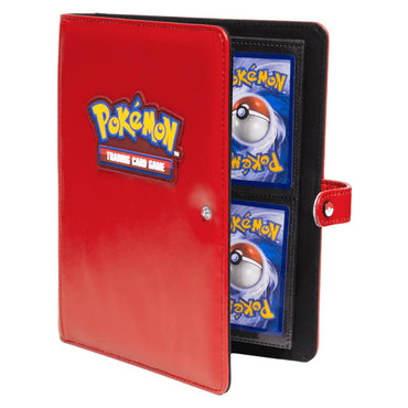 Premium Red 4-Pocket Snap Binder for Pokémon