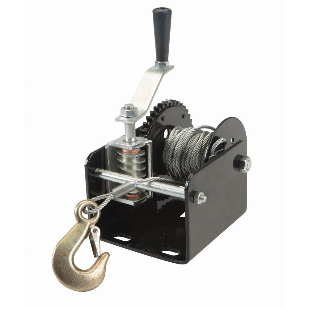 HAUL-MASTER 2000 lb., 1 Ton Capacity 25 ft. Cable Hand Winch