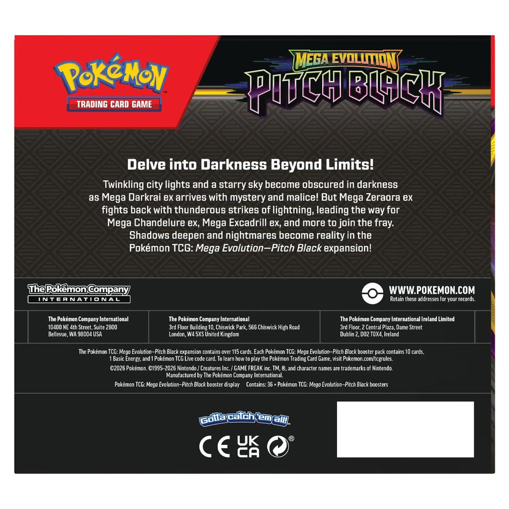 Pokémon TCG: Mega Evolution: Pitch Black Booster Display