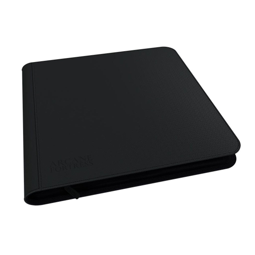 Arcane Fortress: 12 Pocket Zippered Binder Solid Color Black