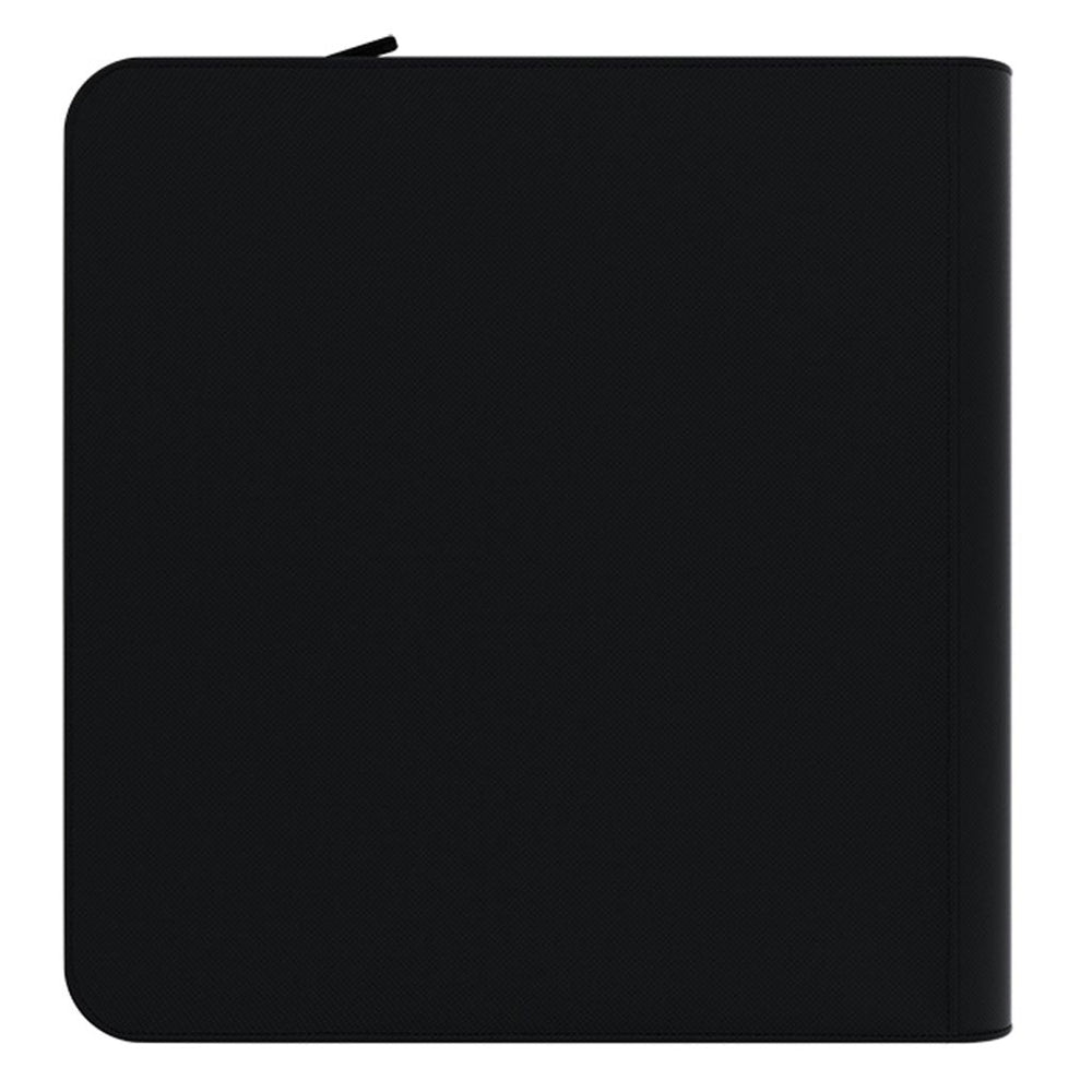 Arcane Fortress: 12 Pocket Zippered Binder Solid Color Black