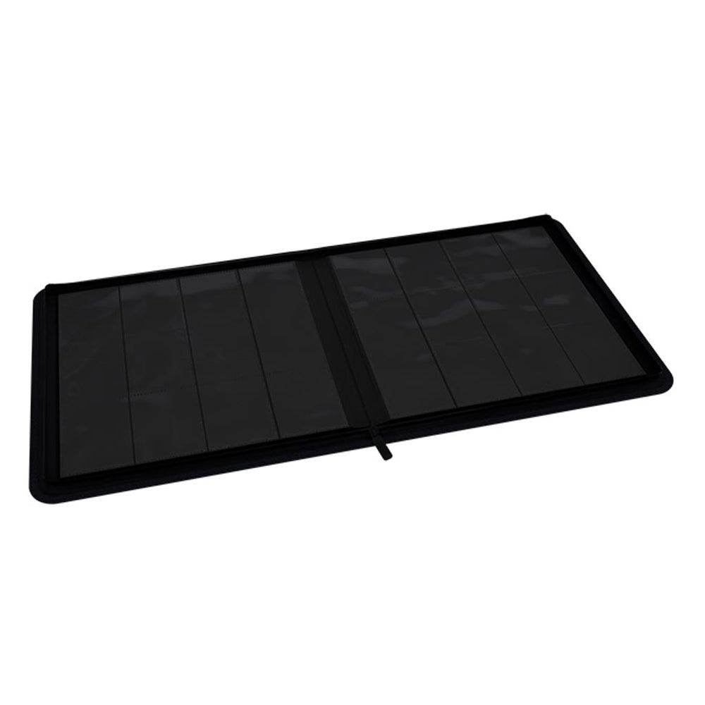Arcane Fortress: 12 Pocket Zippered Binder Solid Color Black