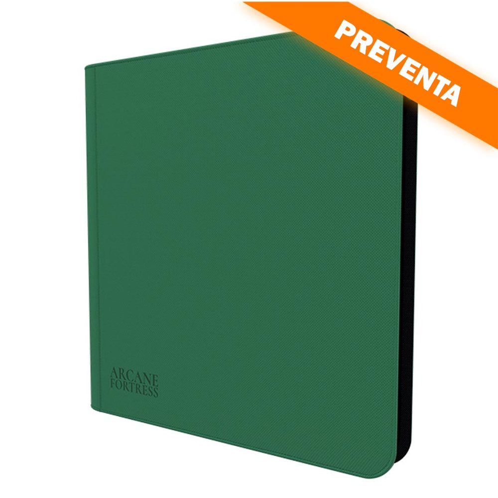 Arcane Fortress: 12 Pocket Zippered Binder Solid Color Green PREVENTA