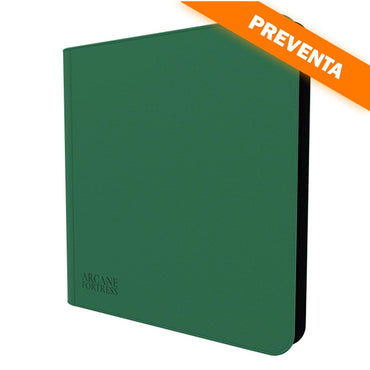 Arcane Fortress: 12 Pocket Zippered Binder Solid Color Green PREVENTA