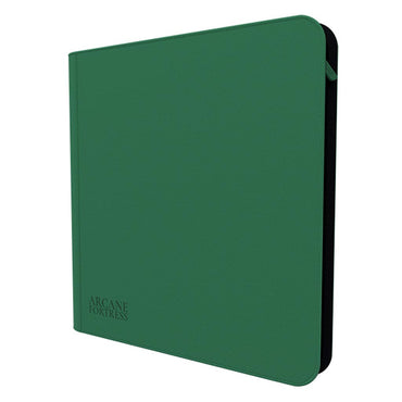 Arcane Fortress: 12 Pocket Zippered Binder Solid Color Green