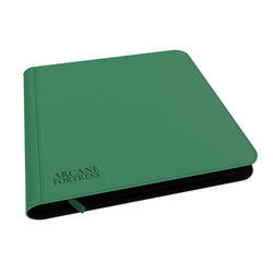 Arcane Fortress: 12 Pocket Zippered Binder Solid Color Green