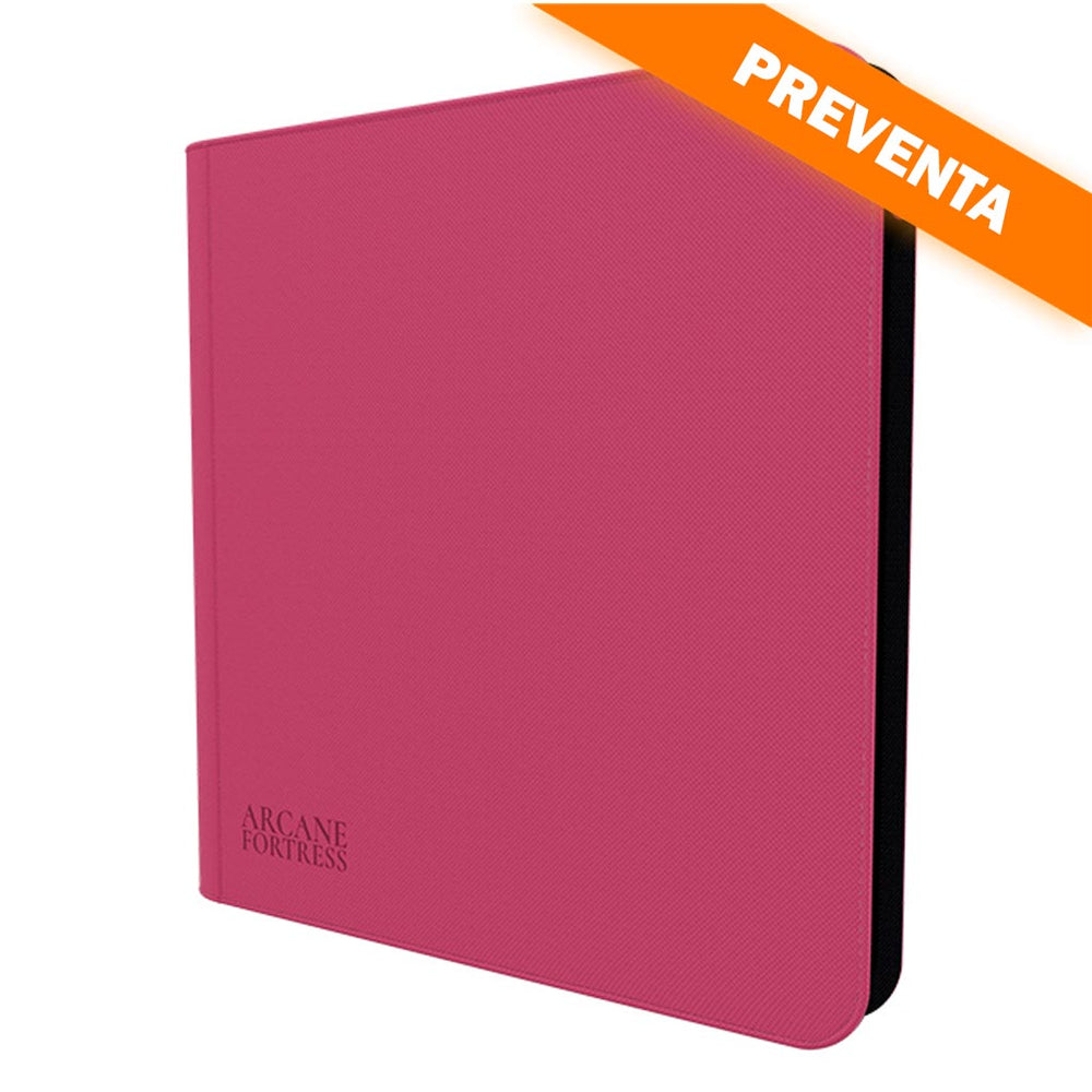 Arcane Fortress: 12 Pocket Zippered Binder Solid Color Pink PREVENTA