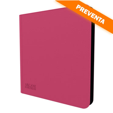 Arcane Fortress: 12 Pocket Zippered Binder Solid Color Pink PREVENTA