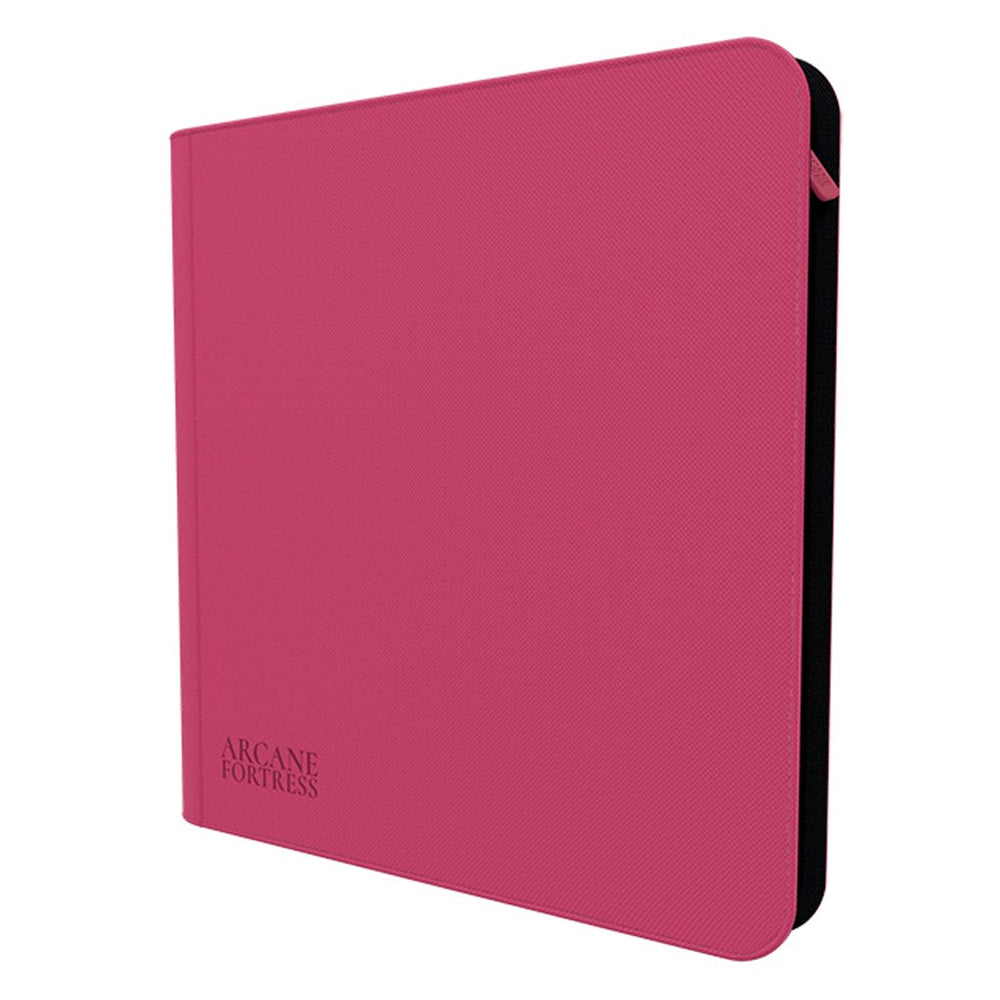 Arcane Fortress: 12 Pocket Zippered Binder Solid Color Pink
