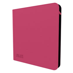 Arcane Fortress: 12 Pocket Zippered Binder Solid Color Pink