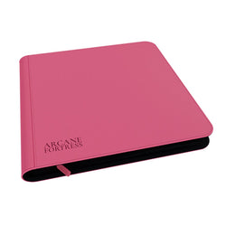 Arcane Fortress: 12 Pocket Zippered Binder Solid Color Pink
