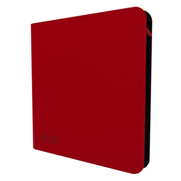 Arcane Fortress: 12 Pocket Zippered Binder Solid Color Red