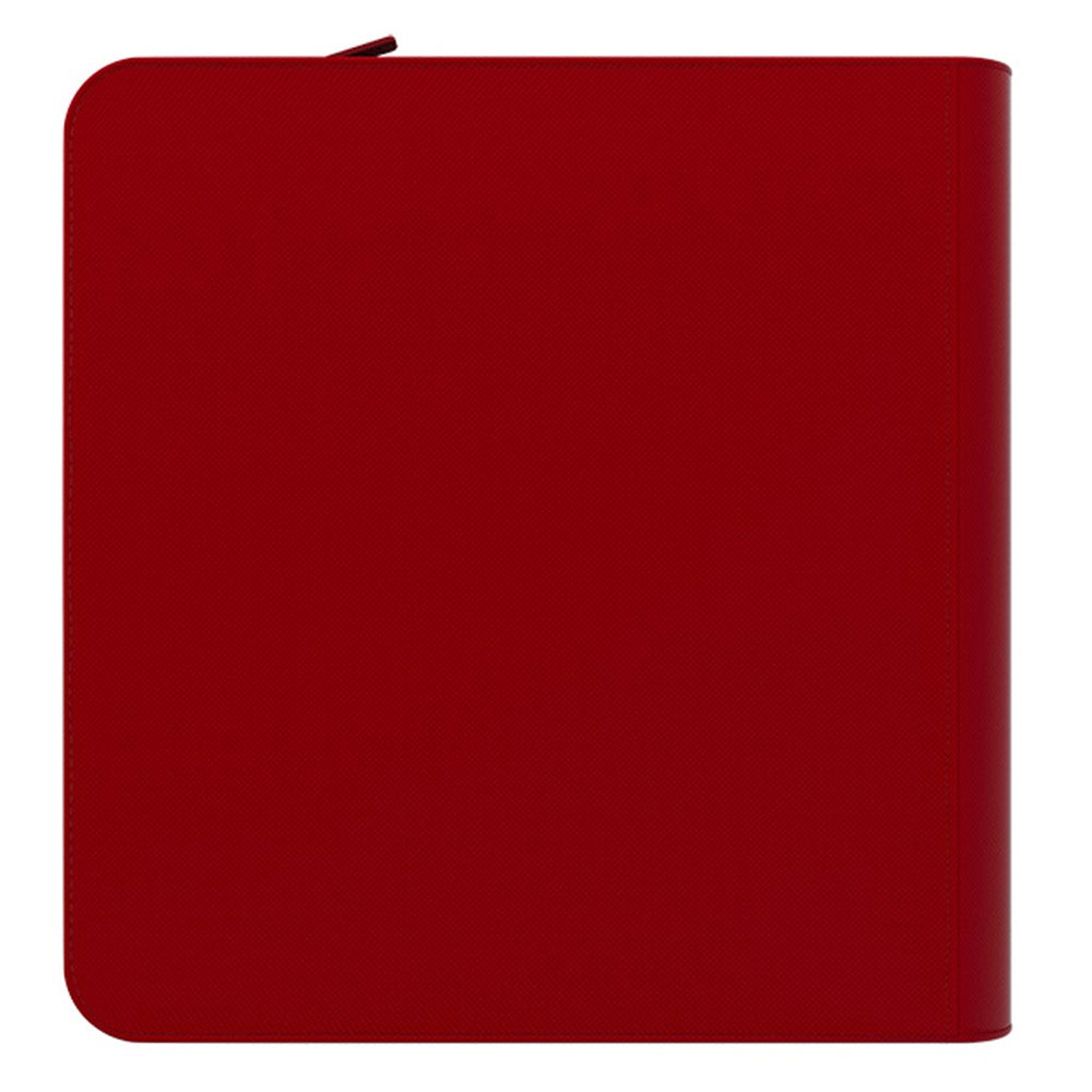 Arcane Fortress: 12 Pocket Zippered Binder Solid Color Red