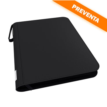 Arcane Fortress: 9 Pocket Zippered Toploader Binder Solid Color Black PREVENTA
