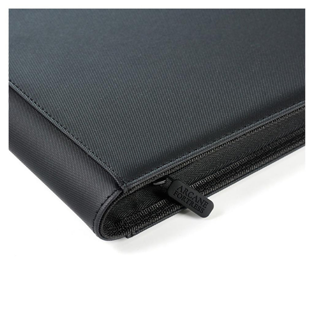 Arcane Fortress: 9 Pocket Zippered Binder Solid Color Black