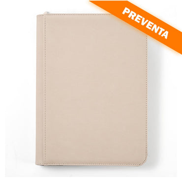 Arcane Fortress: 9 Pocket Zippered Binder Solid Color Cream PREVENTA
