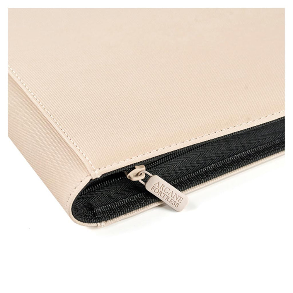 Arcane Fortress: 9 Pocket Zippered Binder Solid Color Cream