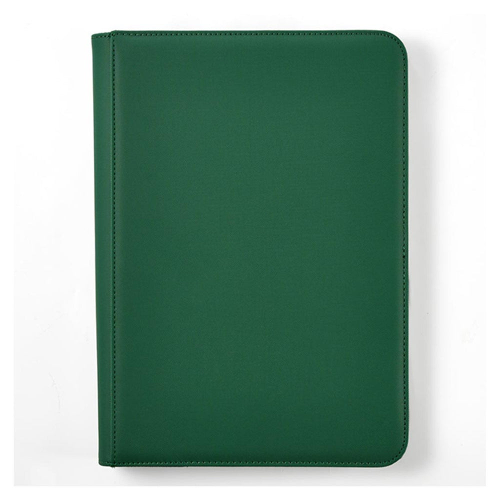 Arcane Fortress: 9 Pocket Zippered Binder Solid Color Green