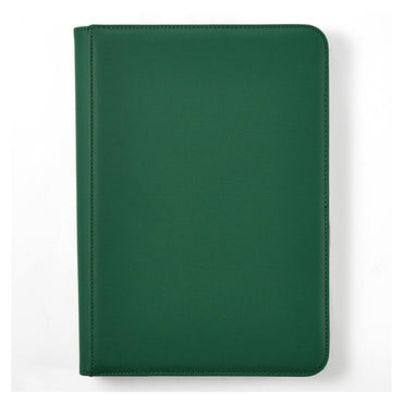 Arcane Fortress: 9 Pocket Zippered Binder Solid Color Green