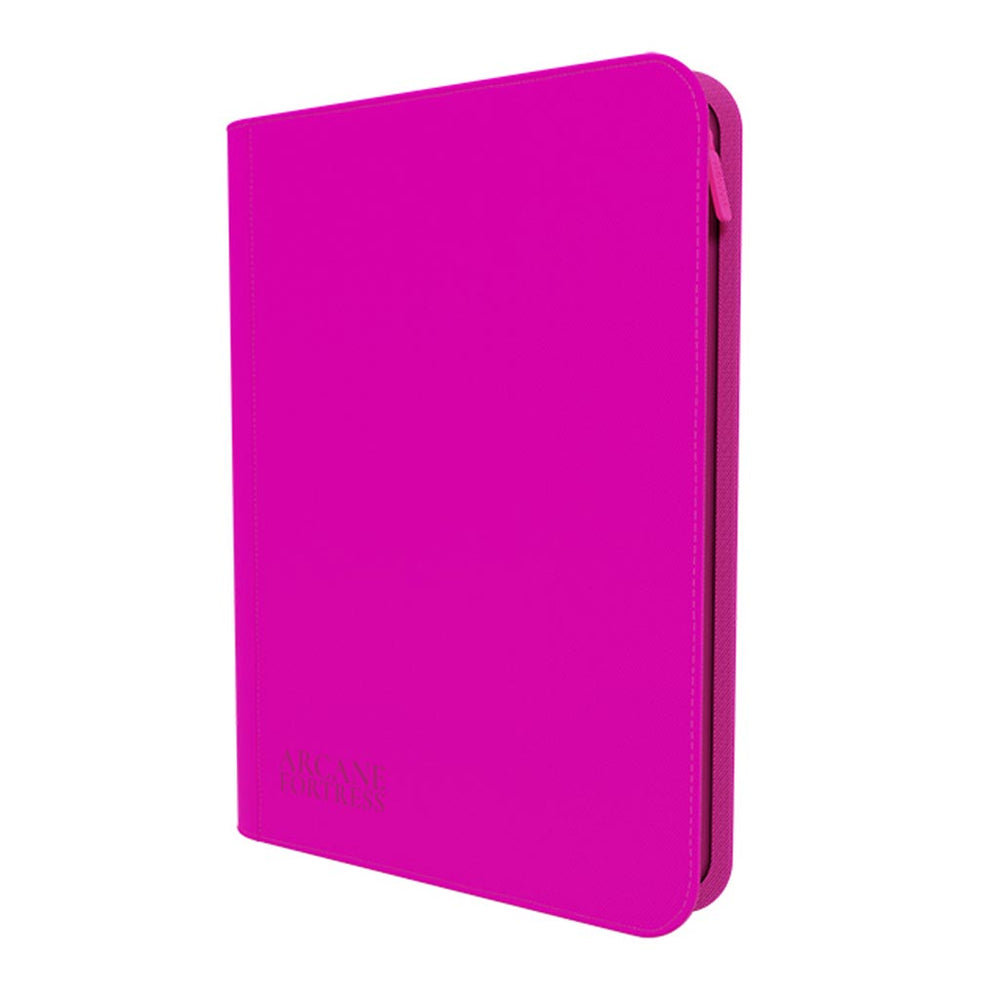Arcane Fortress: 9 Pocket Zippered Binder Neon Color Pink