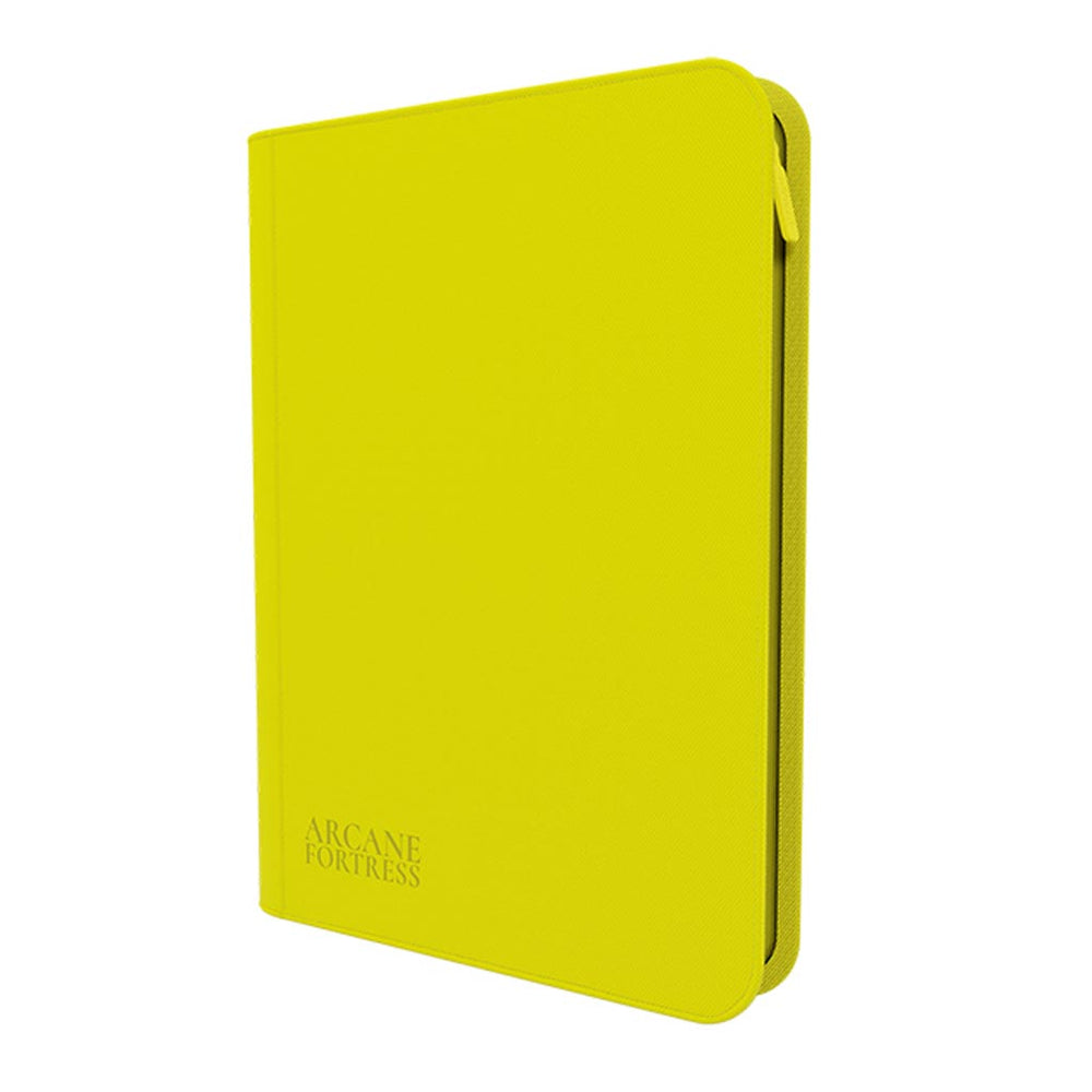 Arcane Fortress: 9 Pocket Zippered Binder Neon Color Yellow