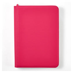 Arcane Fortress: 9 Pocket Zippered Binder Solid Color Pink