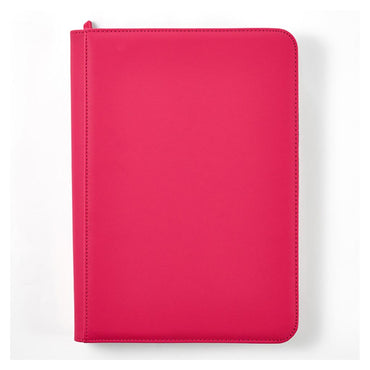 Arcane Fortress: 9 Pocket Zippered Binder Solid Color Pink