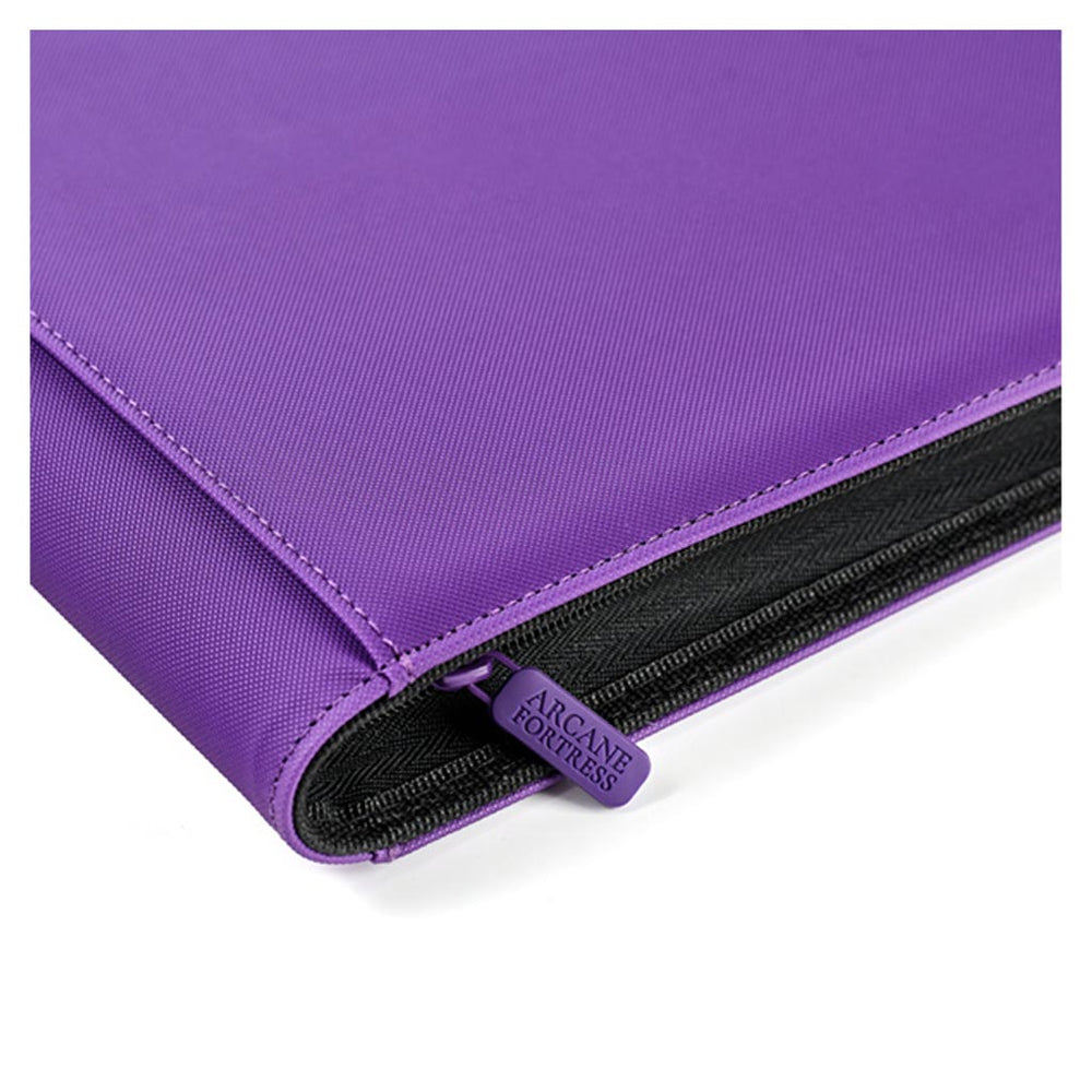 Arcane Fortress: 9 Pocket Zippered Binder Solid Color Purple