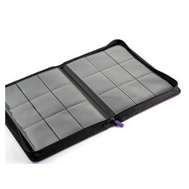 Arcane Fortress: 9 Pocket Zippered Binder Solid Color Purple