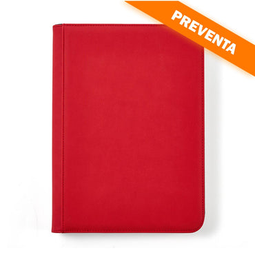 Arcane Fortress: 9 Pocket Zippered Binder Solid Color Red PREVENTA