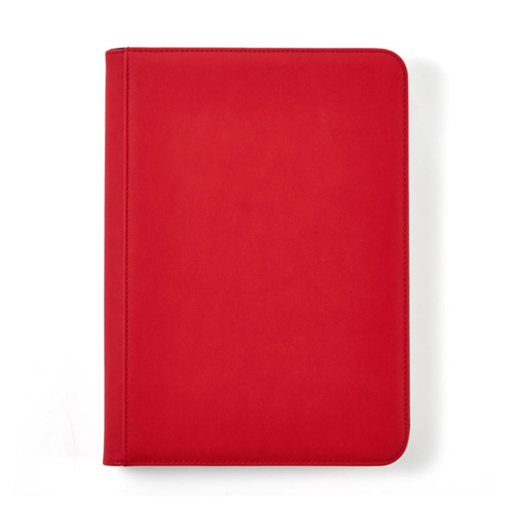 Arcane Fortress: 9 Pocket Zippered Binder Solid Color Red