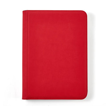 Arcane Fortress: 9 Pocket Zippered Binder Solid Color Red