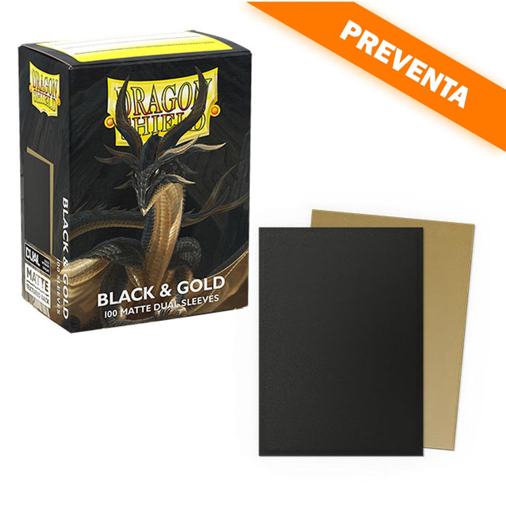 Dragon Shield: Black & Gold Matte Dual Sleeves (Standard Size) PREVENTA